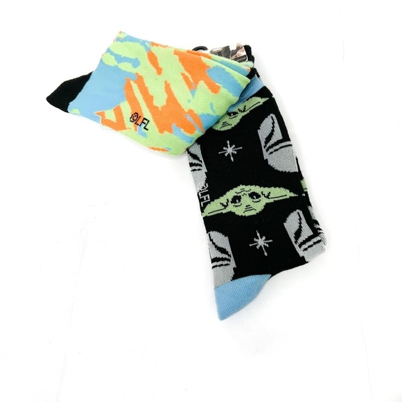Disney Socks Star Wars Baby Yoda Socks Crew Socks - Picture 2 of 3